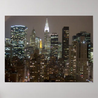 Chrysler Buuilding NYC Night Poster