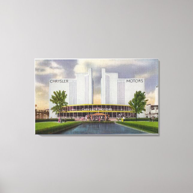 Chrysler Motors Exhibit, 1934 World's Fair Canvas Print (Front)
