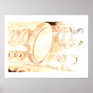 Chrysler New Yorker Car Dashboard Stylised Poster