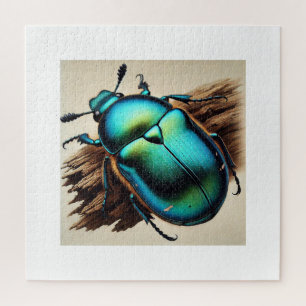 Chrysochus Beetle 210724IREF236 - Watercolor Jigsaw Puzzle