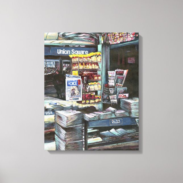 Chrysocolia Morning, Union Square, New York City Canvas Print (Front)