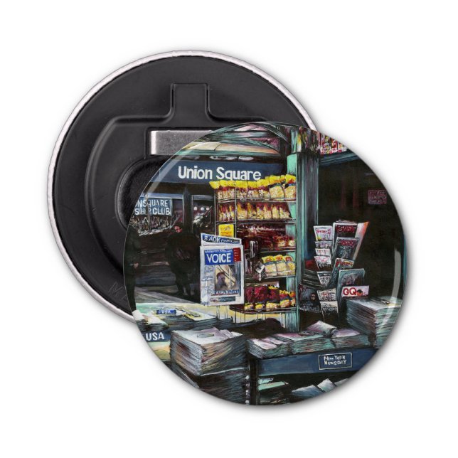 Chrysocolia Morning, Union Square, NYC Bottle Opener (Front)