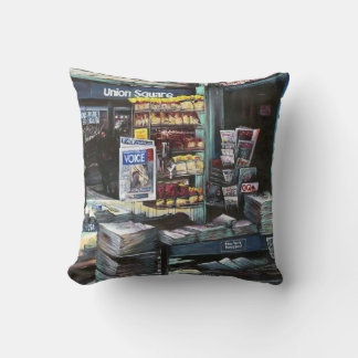 Chrysocolia Morning, Union Square, NYC Cushion