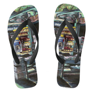 Chrysocolia Morning, Union Square, NYC Flip Flops