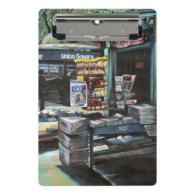 Chrysocolia Morning, Union Square, NYC Mini Clipboard (Front)