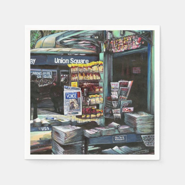 Chrysocolia Morning, Union Square, NYC Napkin (Front)