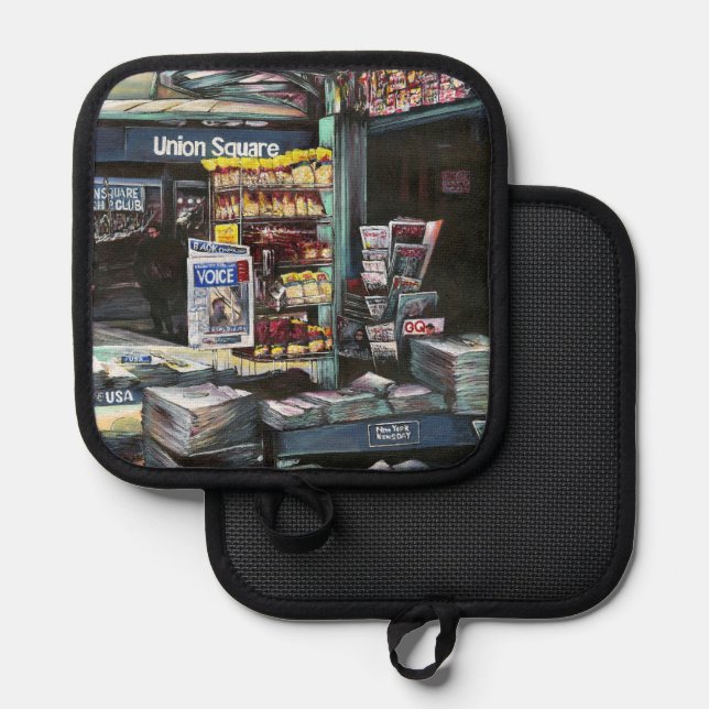 Chrysocolia Morning, Union Square, NYC Pot Holder (Front/Back)