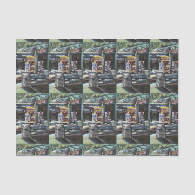 Chrysocolia Morning, Union Square, NYC Tissue Paper (Front)