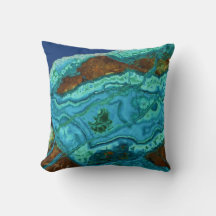Chrysocolla Throw Pillow