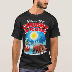 Chubbies Save The Chubby Unicorns Rhino Christmas T-Shirt