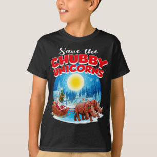 Chubbies Save The Chubby Unicorns Rhino Christmas T-Shirt