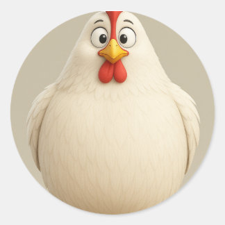 Chubby Adorable Cartoon Chicken Sticker
