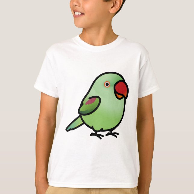 Chubby Alexandrine Indian Ringneck Parakeet - Fema T-Shirt (Front)