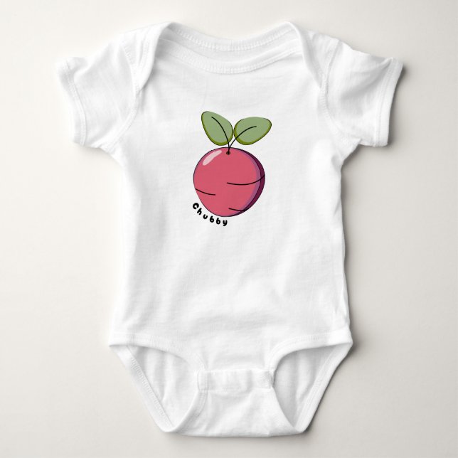 Chubby Beet Baby Bodysuit (Front)