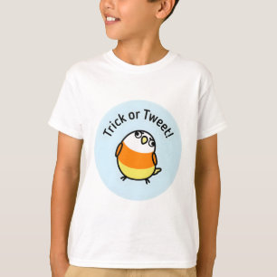 Chubby Bird Halloween Candy Corn Lovebird T-Shirt