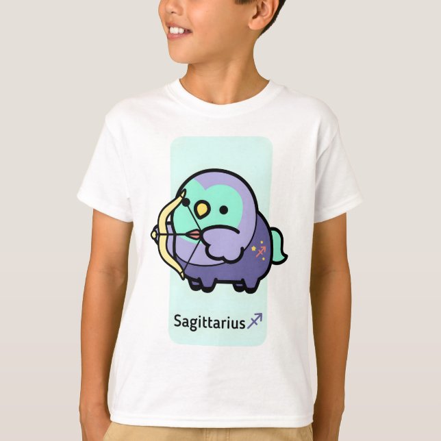 Chubby Bird Zodiac Sagittarius T-Shirt (Front)