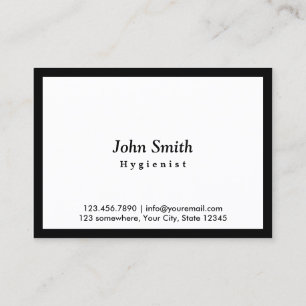 Chubby Black Border Hygienist Business Card