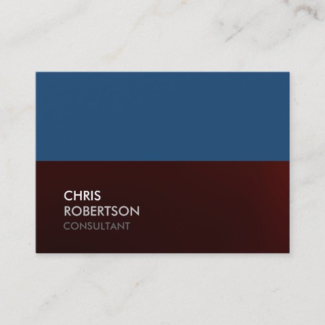 Chubby Blue Red Attractive Chic Business Card (Front)