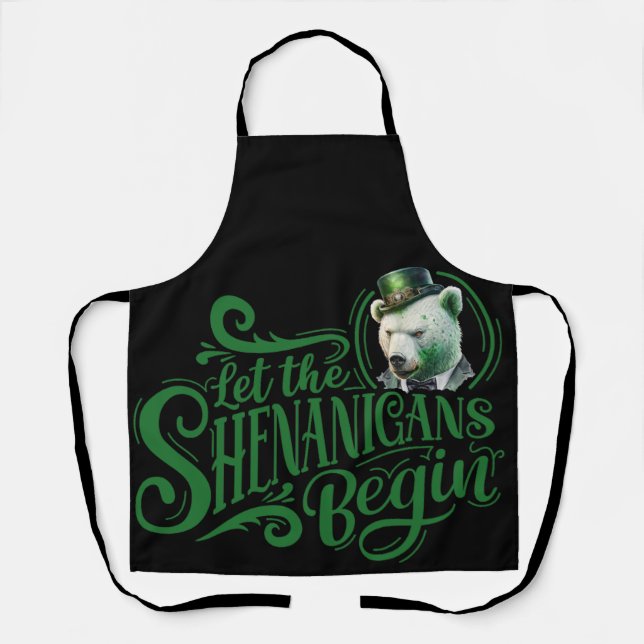 Chubby Boo Boo Gangsta Apron  "Shenanigans begin" (Front)