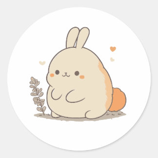 Chubby Bunny Classic Round Sticker