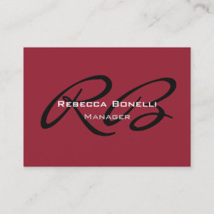 Chubby Calligraphy Monogram Business Card