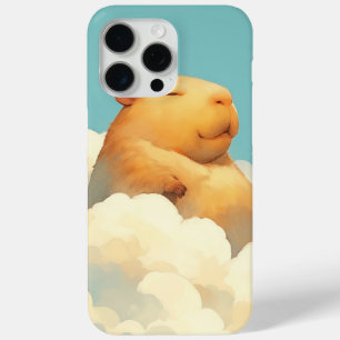 Chubby Capybara Resting on a Cloud iPhone 15 Pro Max Case