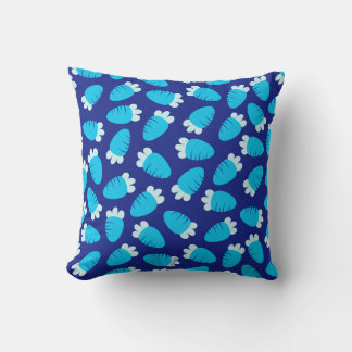 Chubby Carrots Blue Cushion