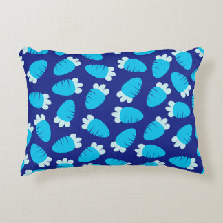 Chubby Carrots Blue Decorative Cushion
