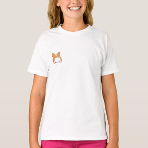 Chubby Cartoon Corgi Puppy Sploot Kids T-Shirt