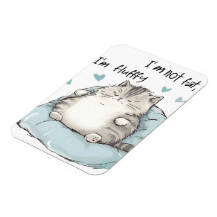 Chubby Cat Chill Vibes Magnet