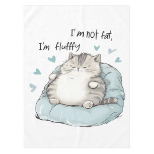 Chubby Cat Chill Vibes Tablecloth