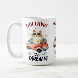Chubby Cat: Living the Dream Coffee Mug