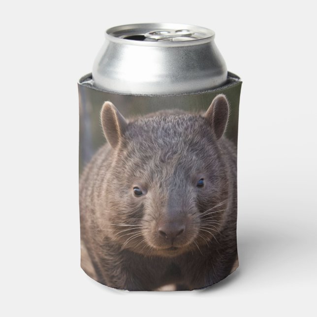 "Chubby Charm: The Adorable Australian Wombat" Can Cooler (Can Front)