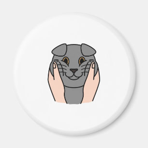 Chubby Cheeks Scottish Fold Cat Magnet