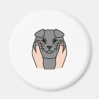 Chubby Cheeks Scottish Fold Cat Magnet