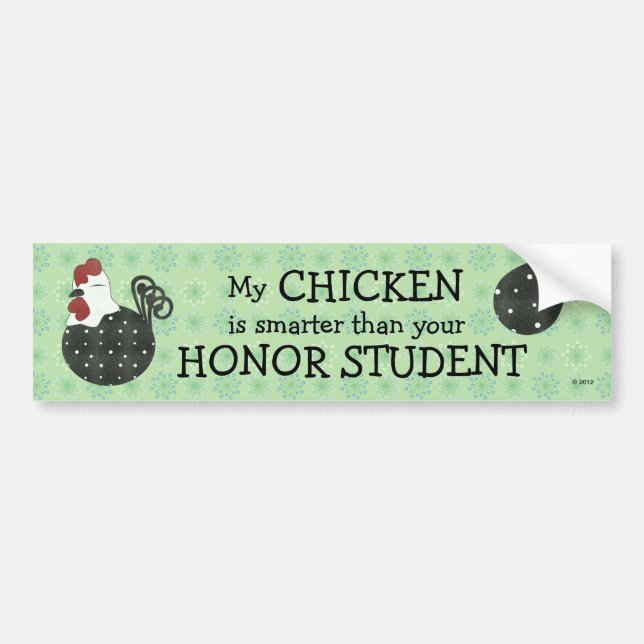 Chubby Chicken Bumper Sticker (Front)