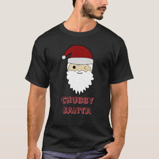Chubby Cute Santa Face – Adorable Christmas Tee