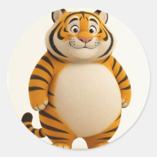 Chubby Cute Tiger Sticker