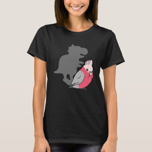 Chubby Galah Cockatoo rex Cute Parrot with Dinosau T-Shirt