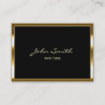 Chubby Gold Border Math Tutor Business Card<br><div class="desc">Chubby Gold Border Math Tutor Business Card.</div>