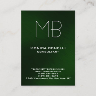 Chubby green background modern business card
