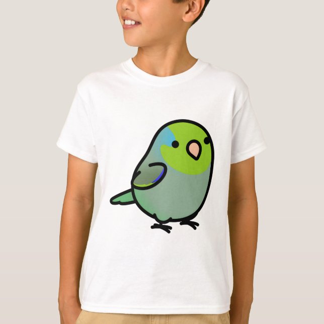 Chubby Green Parrotet T-Shirt (Front)