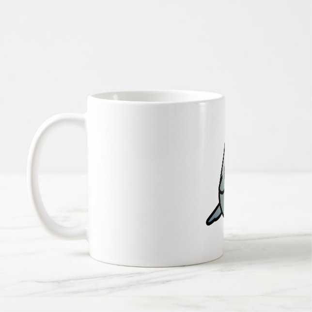 Chubby Grey English Budgie - Male Coffee Mug (Left)