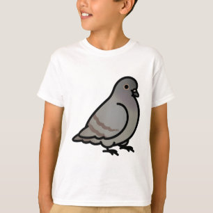 Chubby Grey Rock Tan Pigeon T-Shirt