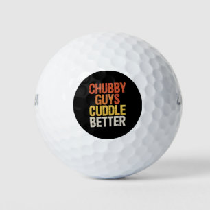 Chubby Guys Cuddle Better Gay Bear LGBTQ Pride Golf Balls