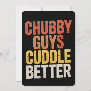 Chubby Guys Cuddle Better Gay Bear LGBTQ Pride Invitation