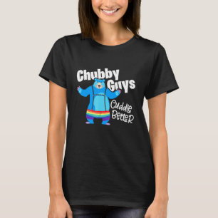 Chubby Guys Cuddle Better Lgbtq Gay Pride Bear T-Shirt