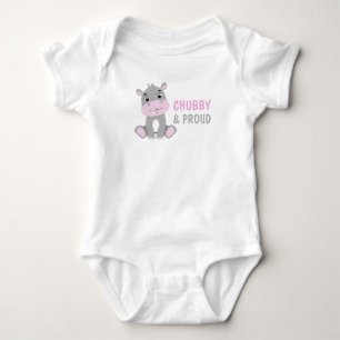 Chubby Hippo Funny Baby Romper Bodysuit