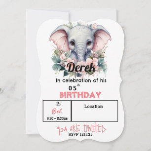 Chubby kid's birthday invitation