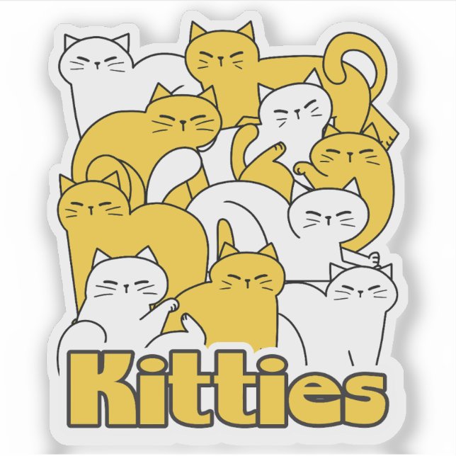 Chubby Kitties Design - Adorable Cat Art (Front)